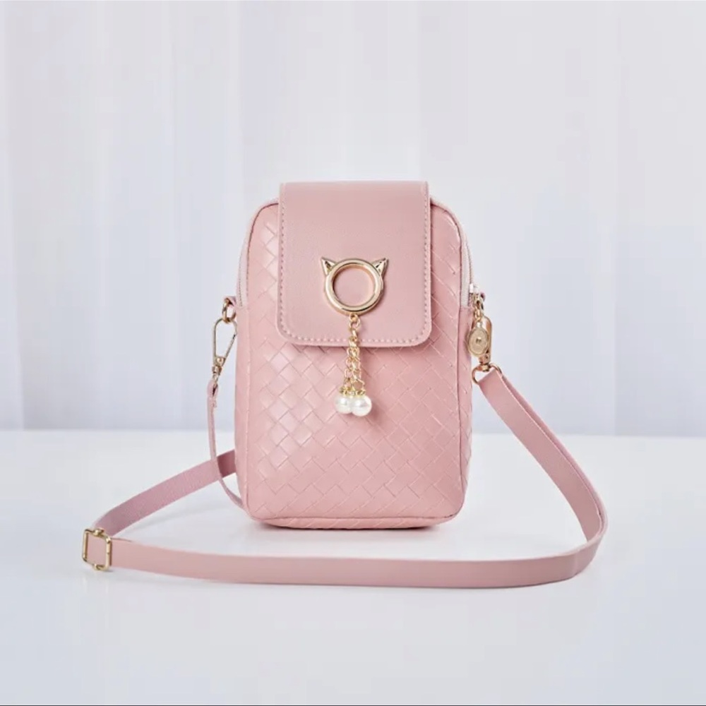 Women's Elegant Ornament Square Zipper Phone Wallet NEW